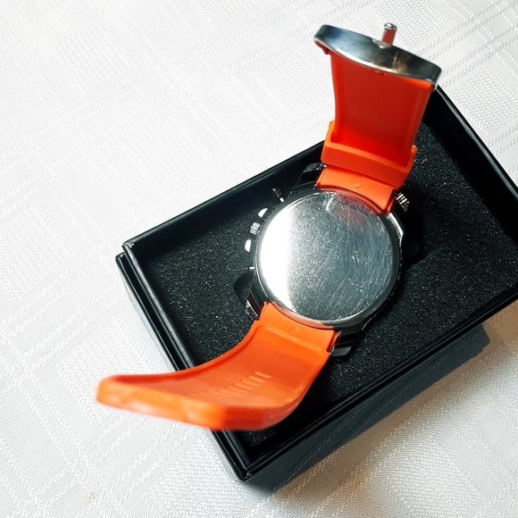 Mens SBAO Watch Analog Wrist Watch Stainless Steel Sport Fashion Orange NIB - Picture 14 of 16